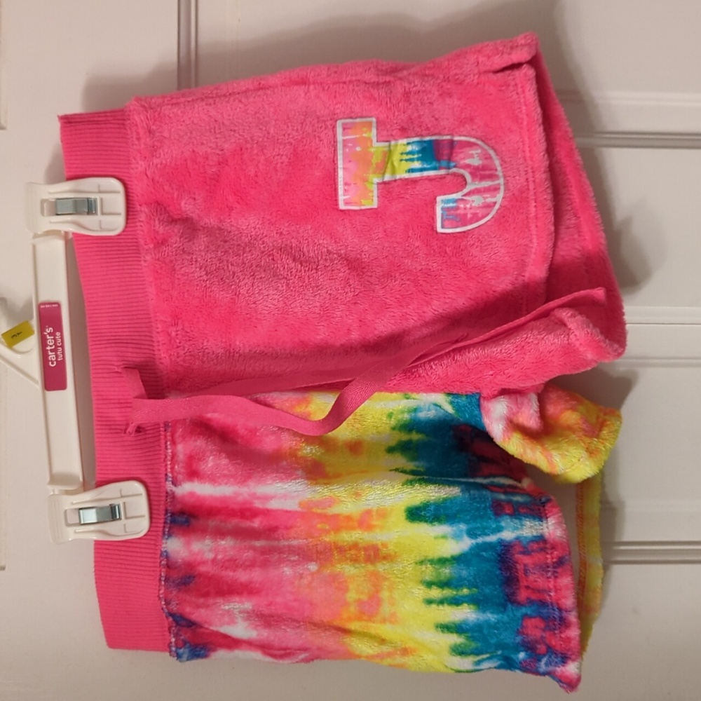 Justice Girls fleece  "J" shorts